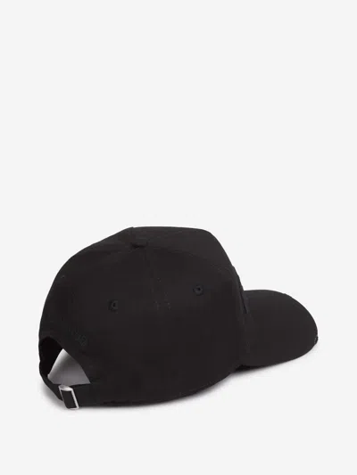 Dsquared2 Curved Visor Cotton Baseball Cap In Black