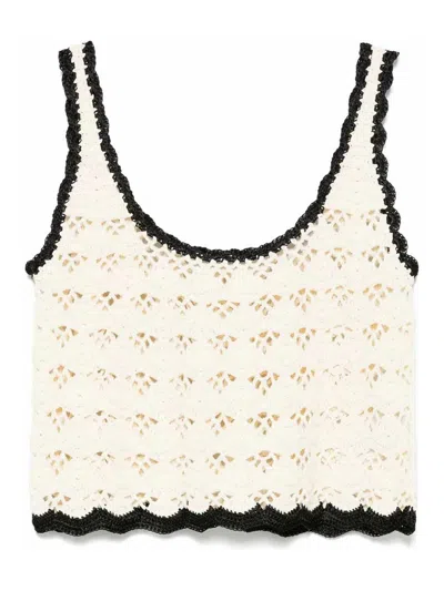 Zimmermann Rhiannon Crochet Tank Top In White