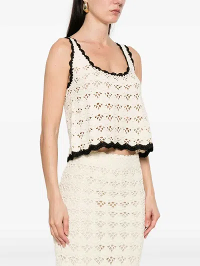 Zimmermann Rhiannon Crochet Tank Top In White