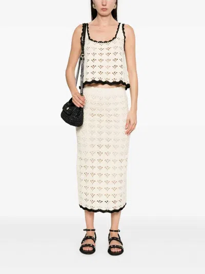 Zimmermann Rhiannon Crochet Tank Top In White