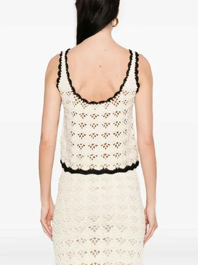 Zimmermann Rhiannon Crochet Tank Top In White