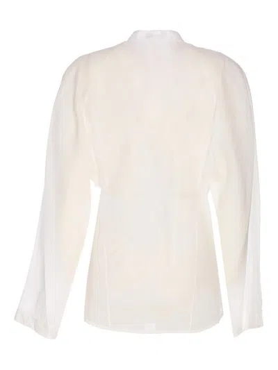 Alaïa Alaia Fitted Blouse With Round Hem In Neutral
