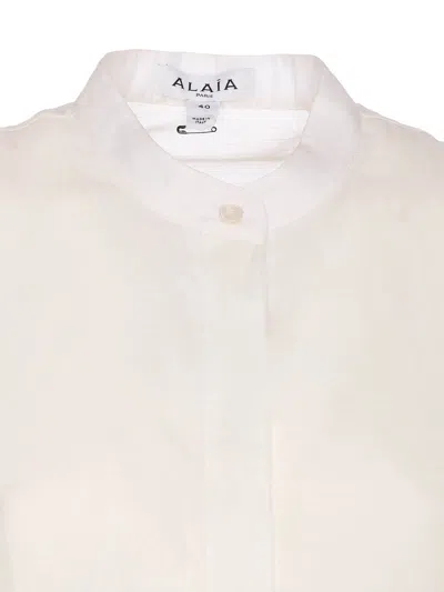 Alaïa Alaia Fitted Blouse With Round Hem In Neutral