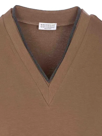 Brunello Cucinelli Women T-shirt In Brown