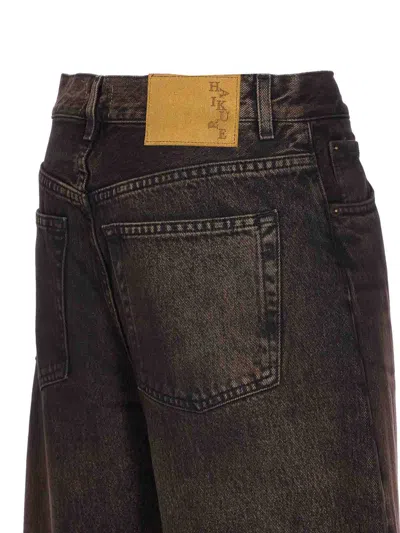 Haikure Wide-leg Tapered Jeans In Brown
