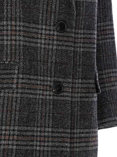 Isabel Marant Étoile Isabel Marant Etoile Plaid Wool Single-breasted Coat In Gray