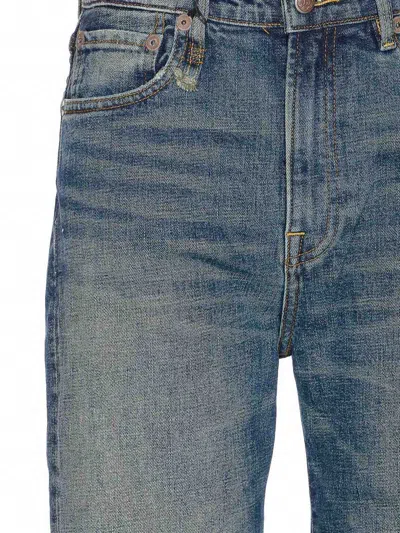 R13 Overflow Boy Flare Jeans Mire Blue Stretch In Blue