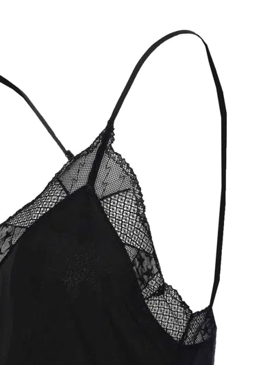 Zadig & Voltaire Christy Strass Crepe De Chine Cami In Black