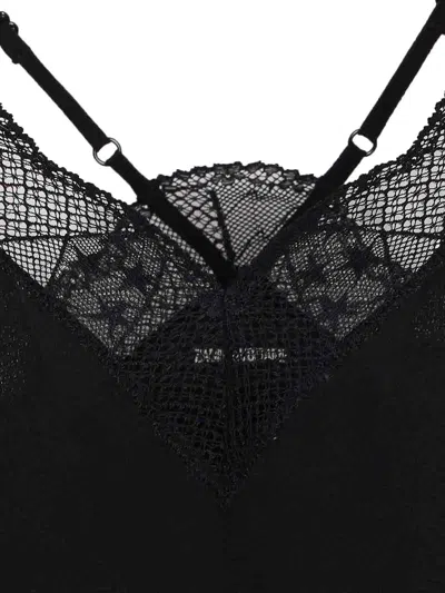 Zadig & Voltaire Christy Strass Crepe De Chine Cami In Black