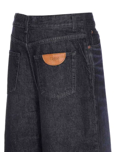 Chloé Loose Black Washed Jeans