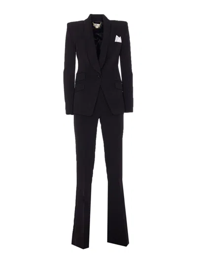 Elisabetta Franchi Knee Length Suit Flare Pants In Black