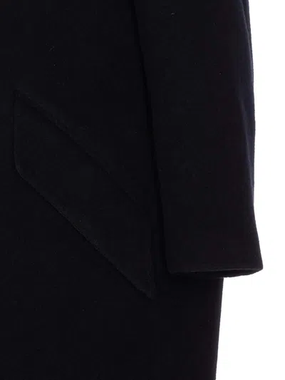 Isabel Marant Étoile Longline Coat Single-breasted Front Pockets In Black