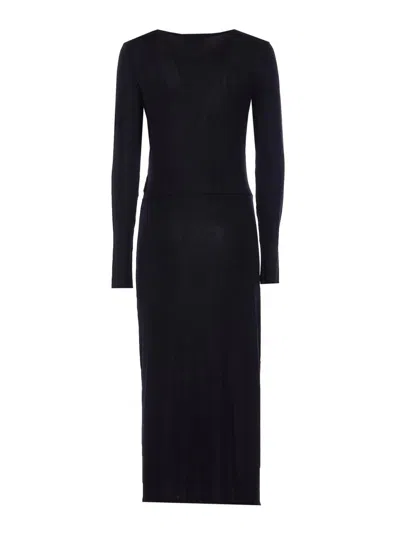 Isabel Marant Étoile Black Draped Jersey Jelina Long Dress