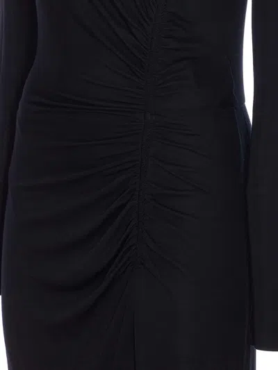 Isabel Marant Étoile Black Draped Jersey Jelina Long Dress