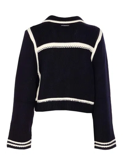 Pinko Sulcis Wool Cardigan In Black