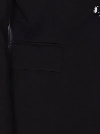 Pinko Kamut Black Single-breasted Jacket With Peak Revers In Viscose Blend Stretch Woman In Black