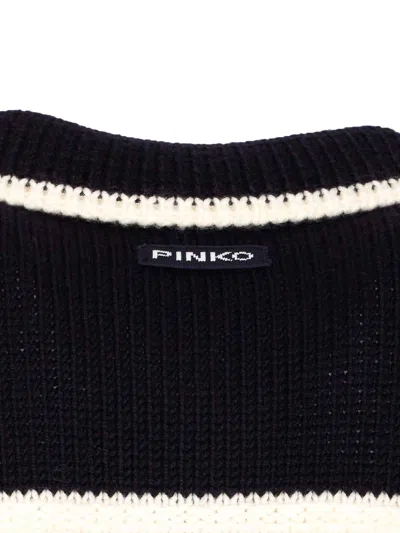 Pinko Sulcis Wool Cardigan In Black