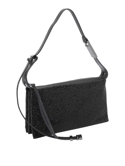 Benedetta Bruzziches Embellished Rectangular Shoulder Bag In Black