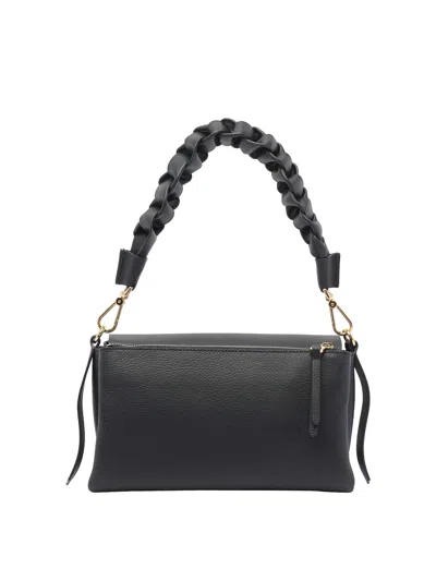 Coccinelle Boheme Grana Double Shoulder Bag In Black