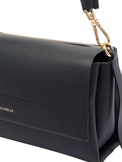 Coccinelle Boheme Grana Double Shoulder Bag In Black