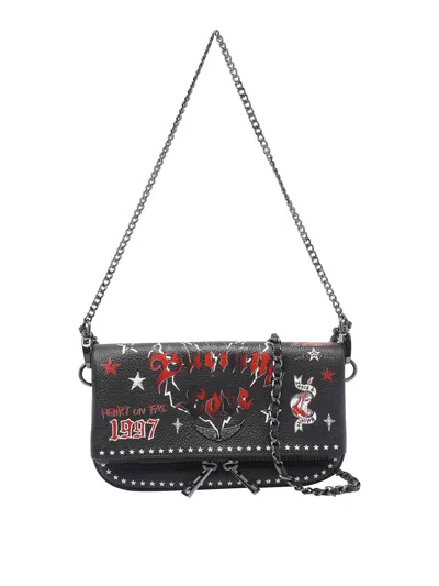 Zadig & Voltaire Punk Star Shoulder Bag In Black