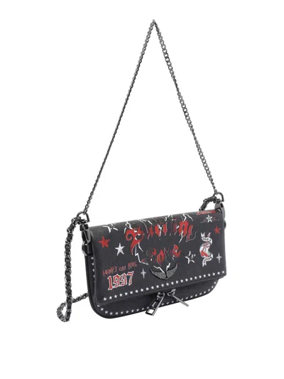 Zadig & Voltaire Punk Star Shoulder Bag In Black