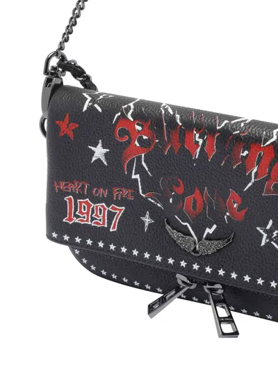 Zadig & Voltaire Punk Star Shoulder Bag In Black
