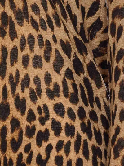 Zadig & Voltaire Rivy Cp Leopard Print Cashmere Sweater In Brown