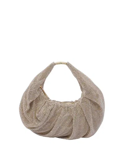 Benedetta Bruzziches Crystal Logo Mini Bag In Gold