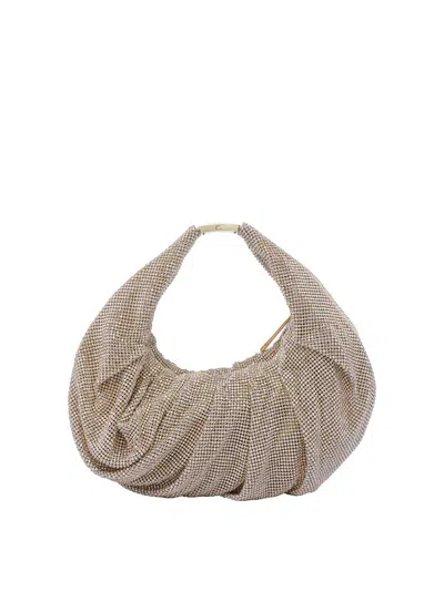 Benedetta Bruzziches Crystal Logo Mini Bag In Gold