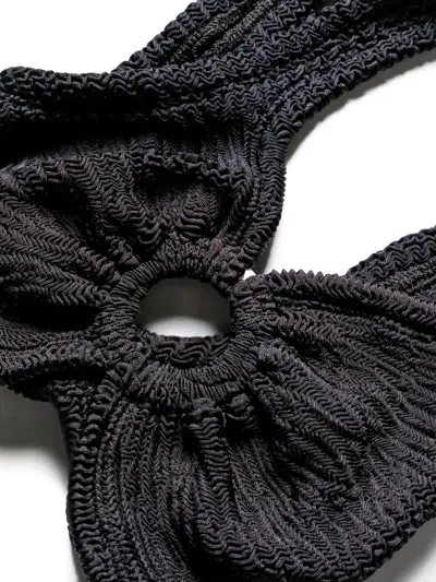 Paramidonna Irina Crinkled Bikini In Black