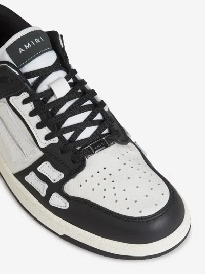 Amiri Mens Black Skel Top Bandana-print Leather Low-top Trainers In White
