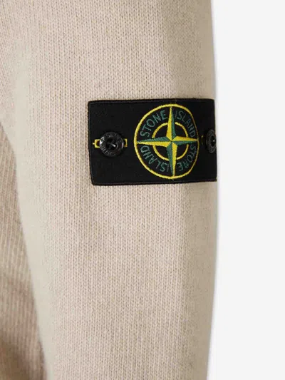 Stone Island Turtleneck Button Sweater In Neutral