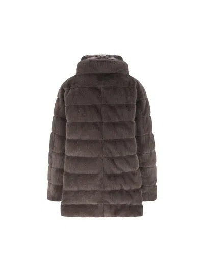 Herno Hooded Techno Fabric Down Jacket In Black