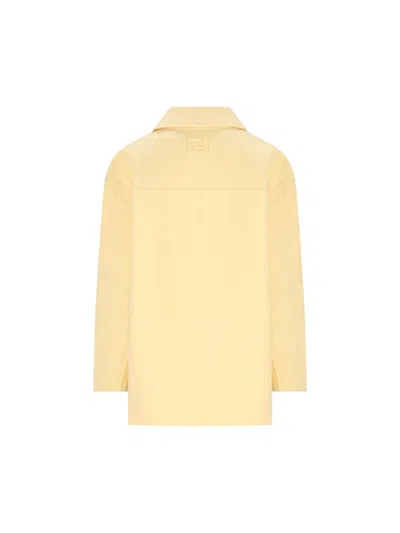Fendi Caban Coat Coats And Trench Coats Yellow In Yellow