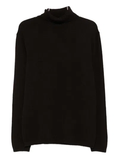 Daniele Fiesoli Turtleneck Wool Sweater In Black