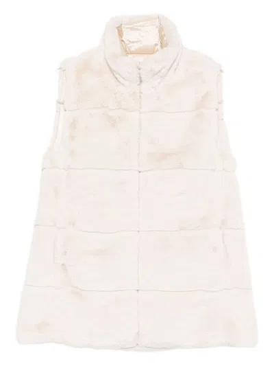 Save The Duck Faux-fur Vest In Multi
