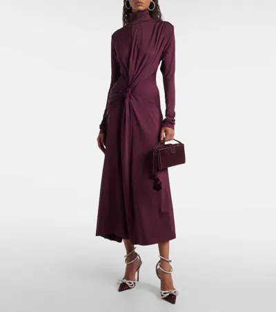 Mach&mach Red Pumps With Glitter And Crystal Accents In Burgundy