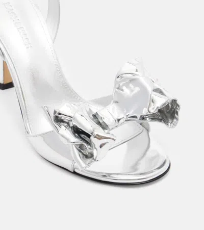 Mach&mach Le Cadeau 95 Mirrored Leather Sandals In Gray