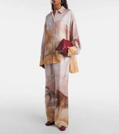 Mach&mach Double Bow Embellished Suede Ballet Flats In Burgundy