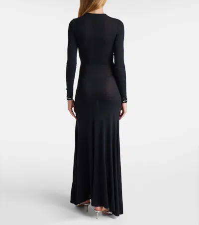 Rabanne Second Skin Effect Long Dress In Brown