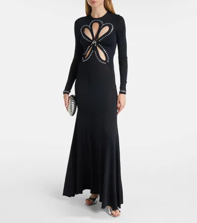 Rabanne Second Skin Effect Long Dress In Brown