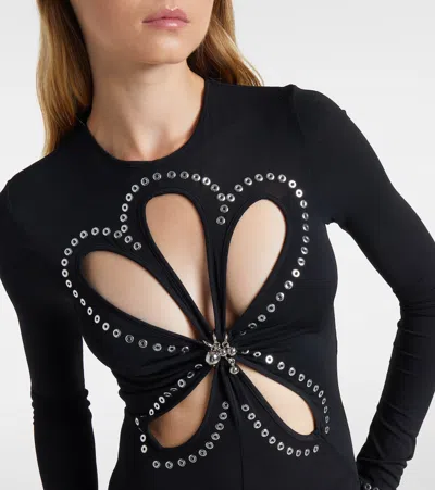 Rabanne Second Skin Effect Long Dress In Brown