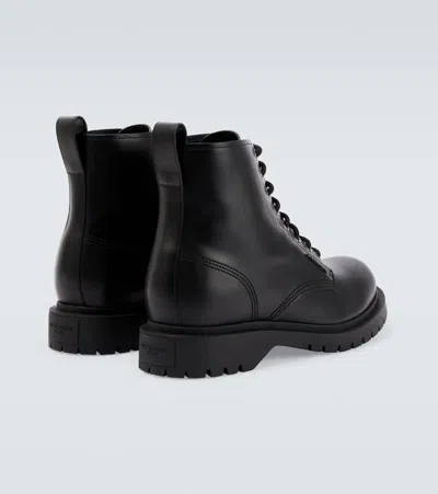 Givenchy Chunky Sole Leather Ankle Boots With Pull Tab In Black
