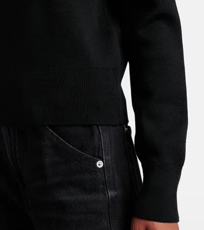 Ami Alexandre Mattiussi Ami Paris Black Wool Sweater In Black