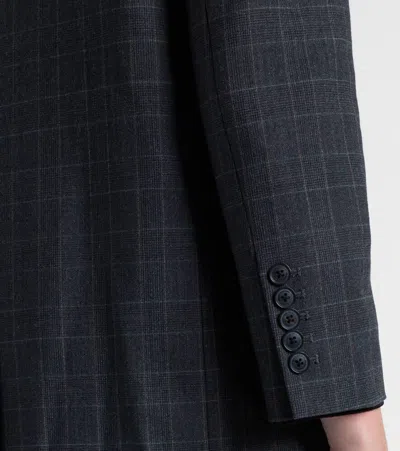 Nili Lotan Diane Single Breasted Blazer In Espresso Check In Gray