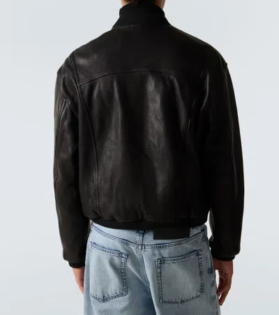 Frame Genuine Shearling Lined Bomber Jacket In Brown