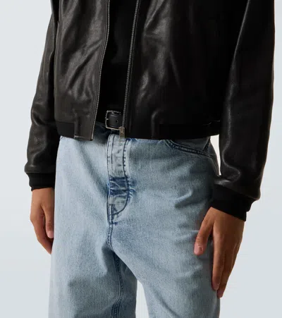 Frame Genuine Shearling Lined Bomber Jacket In Brown