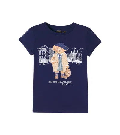 Polo Ralph Lauren Cotton T-shirt With Print In Blue