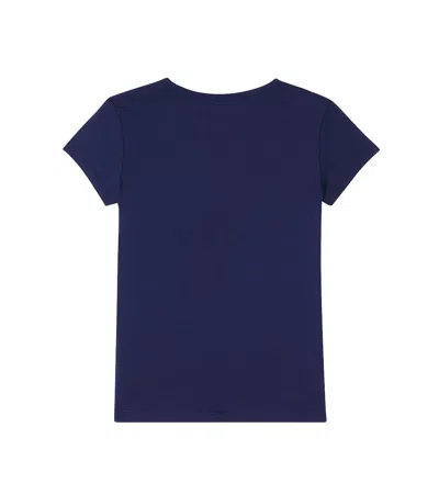 Polo Ralph Lauren Cotton T-shirt With Print In Blue